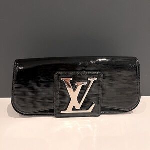 Louis Vuitton Sobe Clutch Epi Patent Leather Black